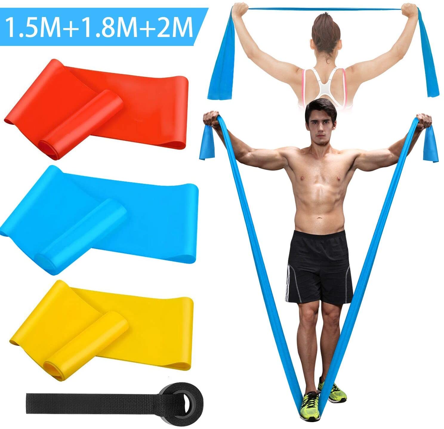 Crossfit Workout Gear - أربطة اللياقة البدنية المرنة 3 قطعة