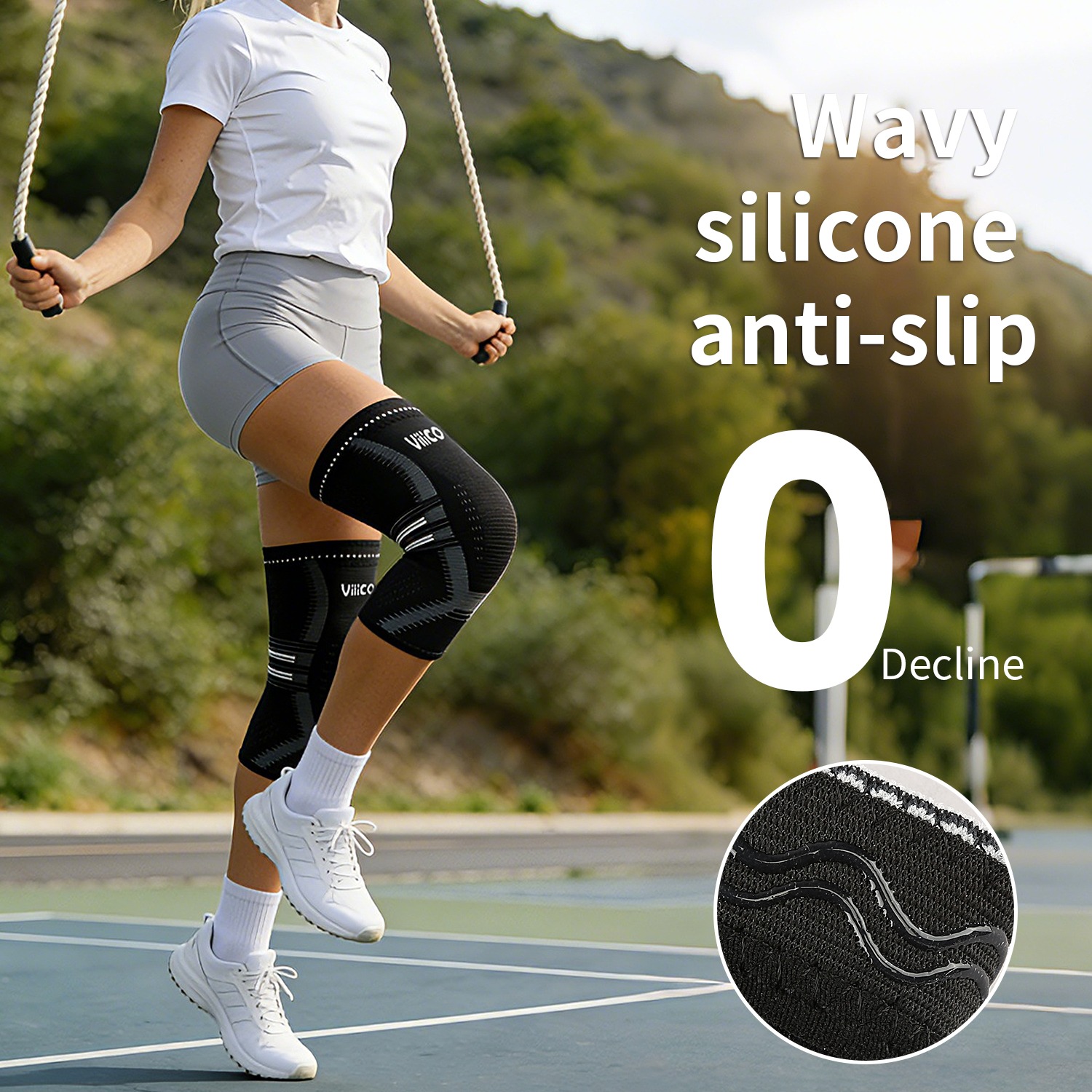 دعامة ركبة للنساء والرجال - غط - مراجعة Knee Sleeve Pair وسعره