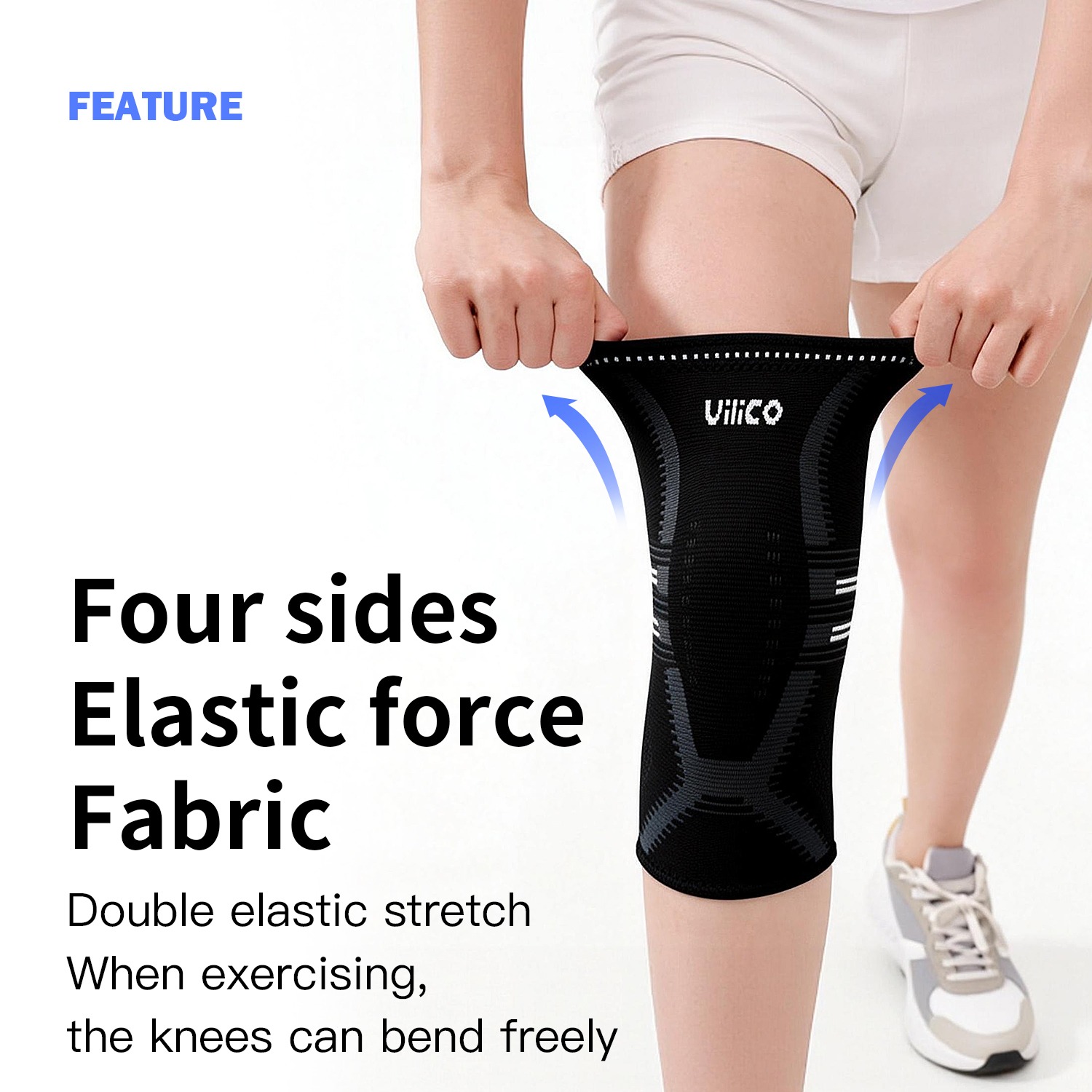 دعامة ركبة للنساء والرجال - غط - مراجعة Knee Sleeve Pair وسعره